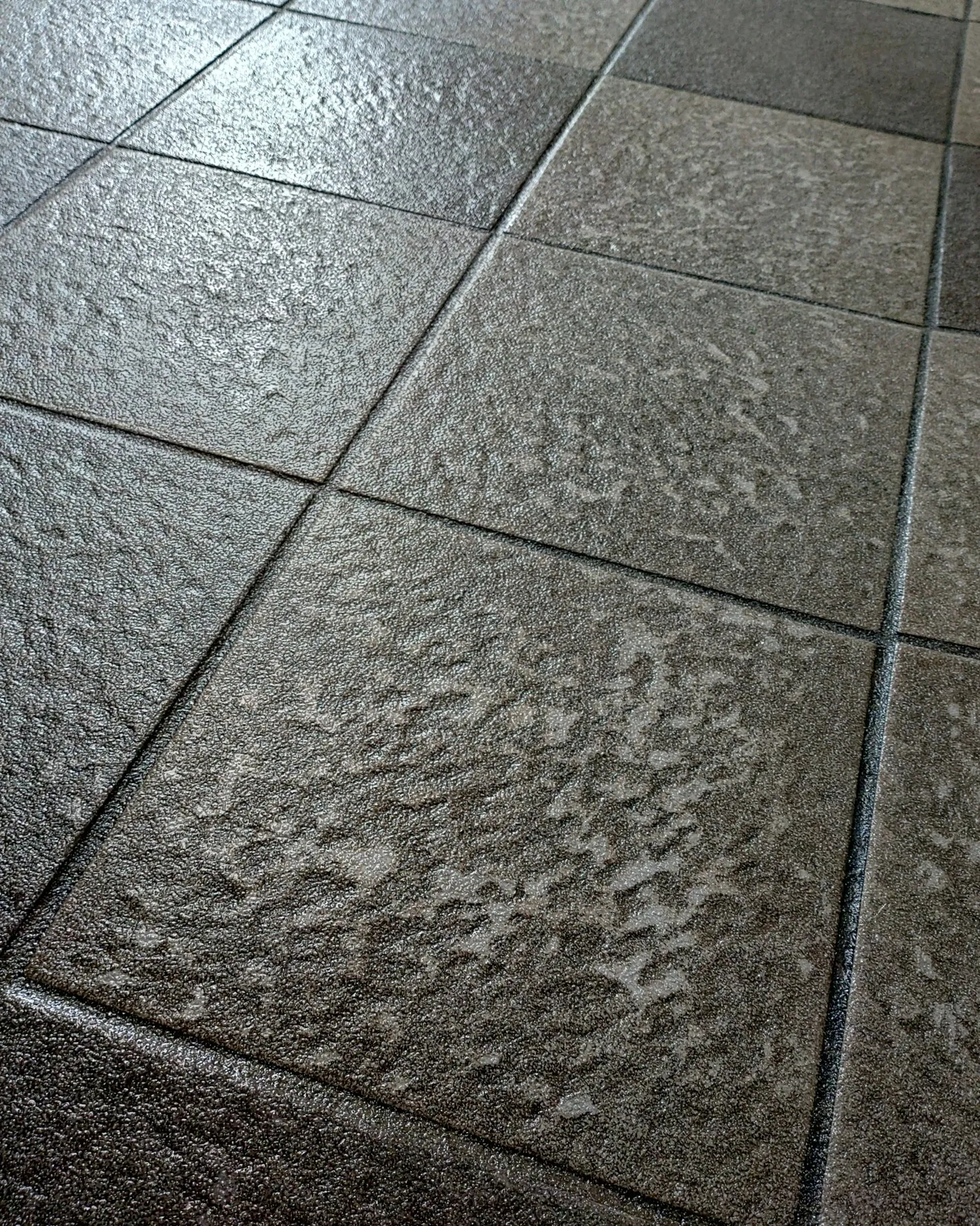 タイル面のノンスリップ工事を行いました。