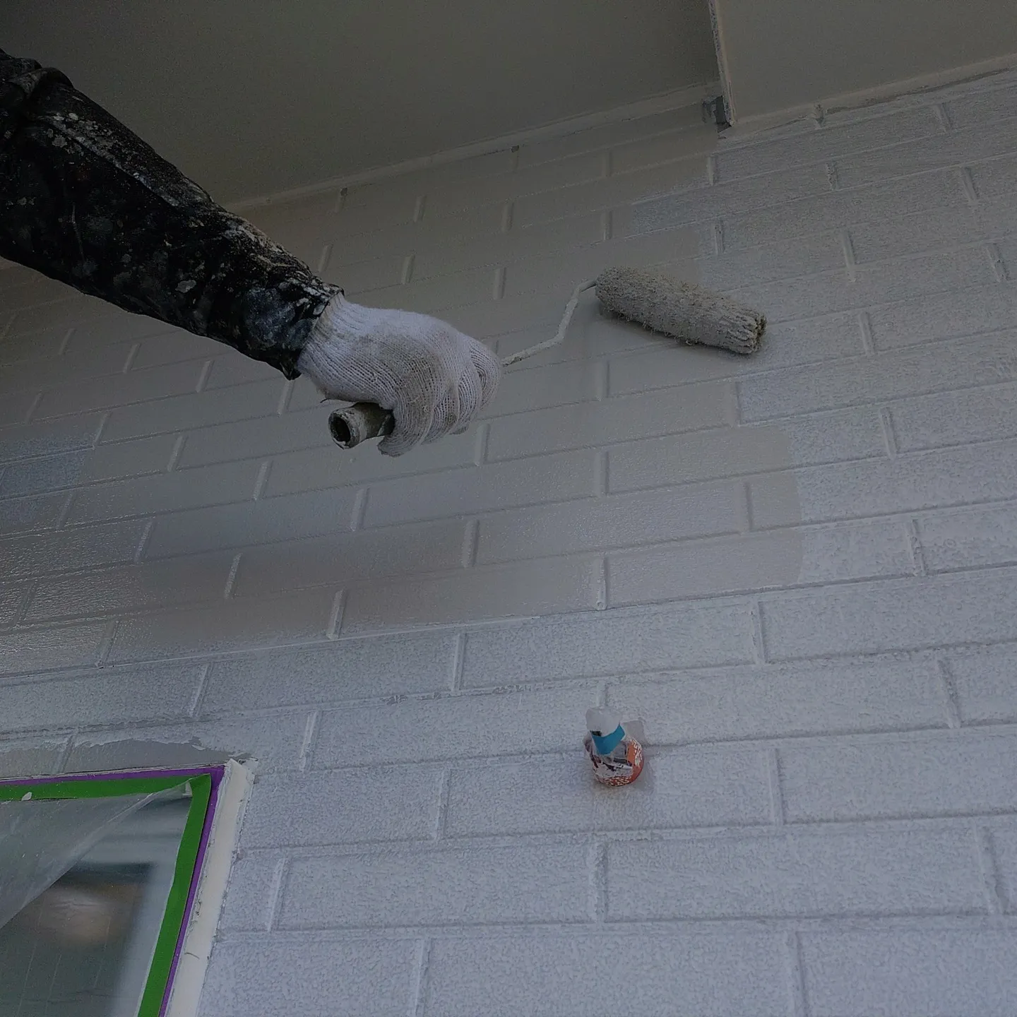 長田区での外壁塗装を進めています。