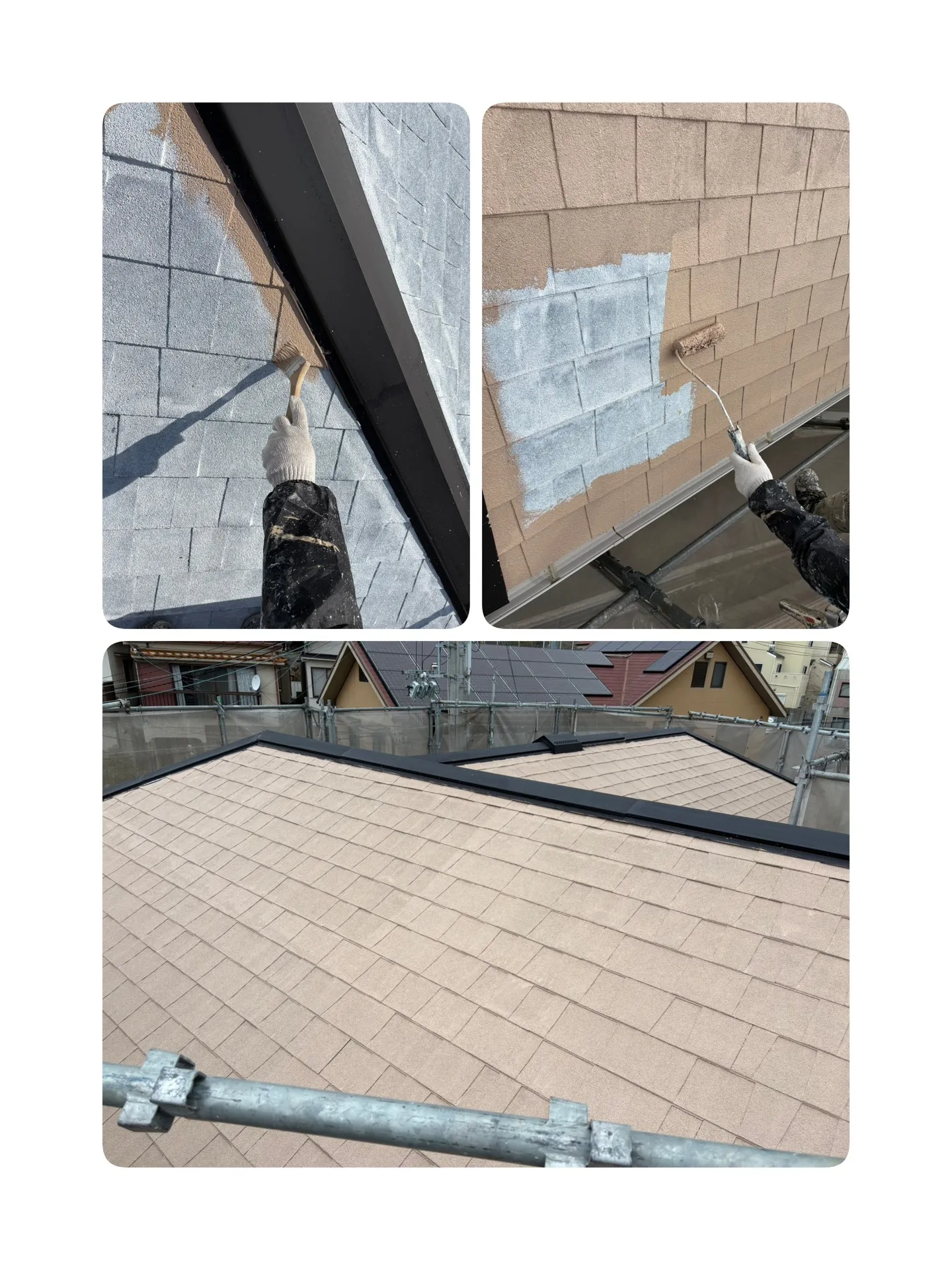 屋根塗装を神戸市長田区で行っています。