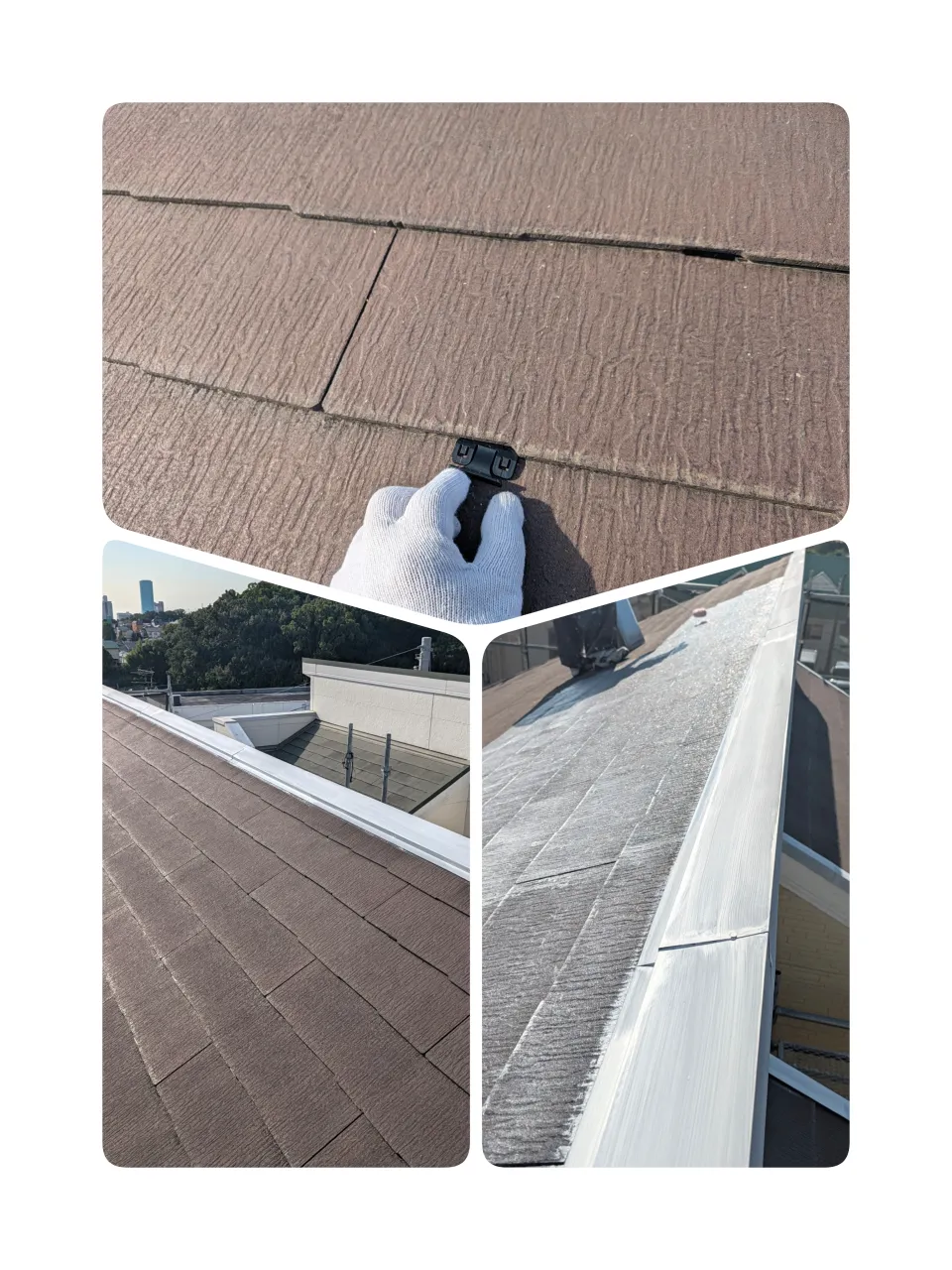 屋根塗装を進めました。
